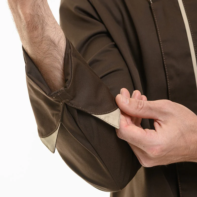 Veste de Cuisine Homme Mint Manches Longues Marron - LAFONT CUISINE - Image 8