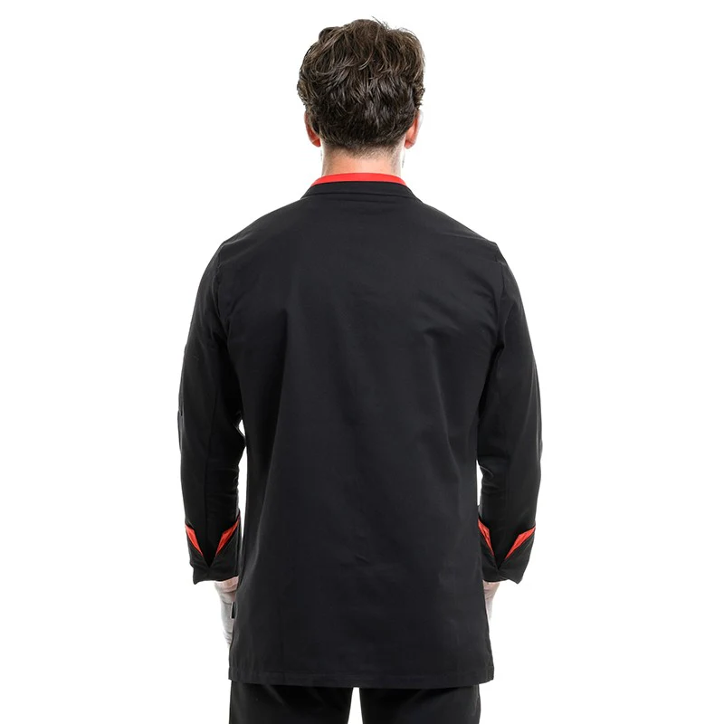 Veste de Cuisine Homme Mint Manches Longues Noir - LAFONT CUISINE - Image 4