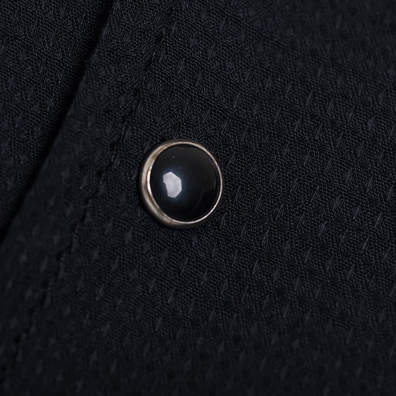 Veste de Cuisine Homme Gaufrée Paris Manches Courtes Noire - MANELLI - Image 10