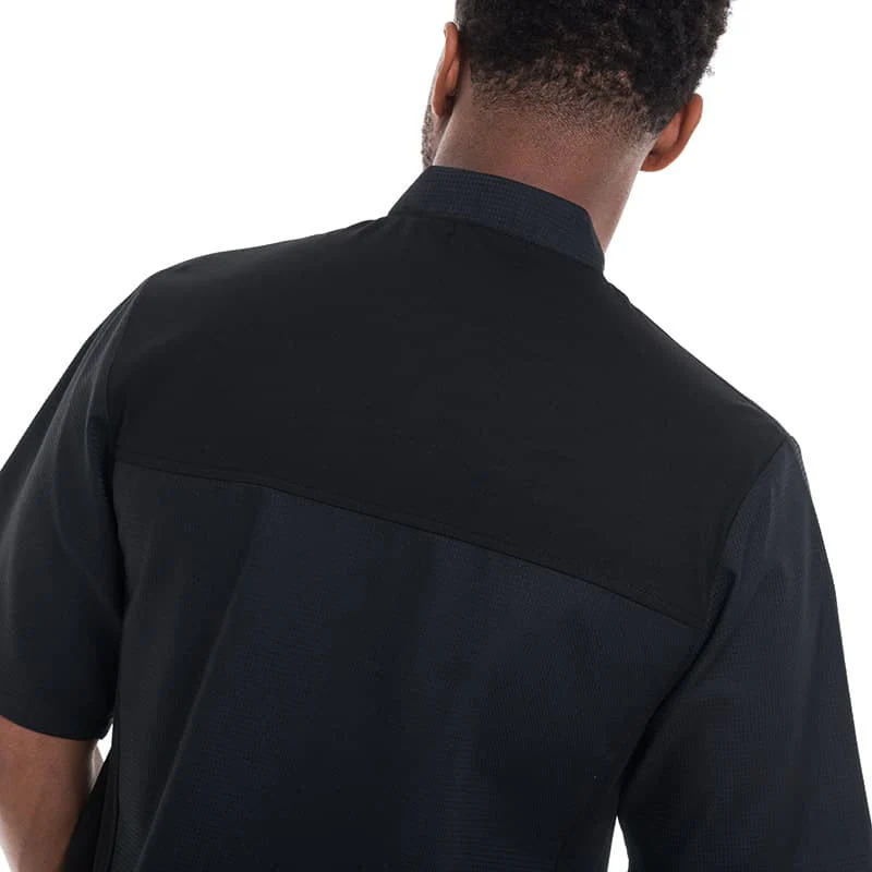 Veste de Cuisine Homme Gaufrée Paris Manches Courtes Noire - MANELLI - Image 14