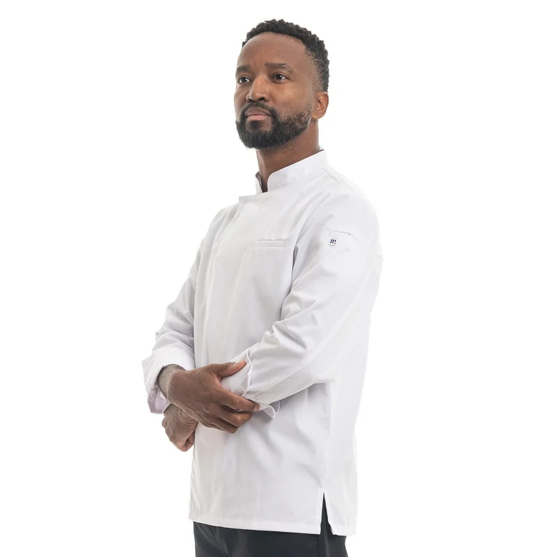 Veste de Cuisine Homme Savoie Blanche Made in France - MANELLI - Image 3