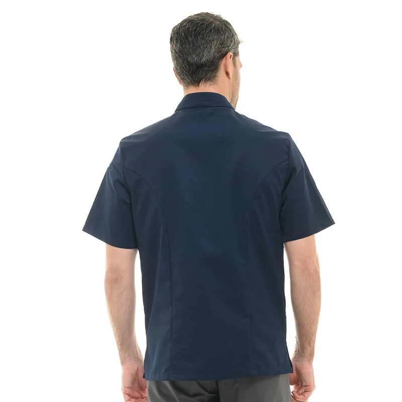 Veste de Cuisine Homme Texas Manches Courtes Bleu Royal - MANELLI - Image 12