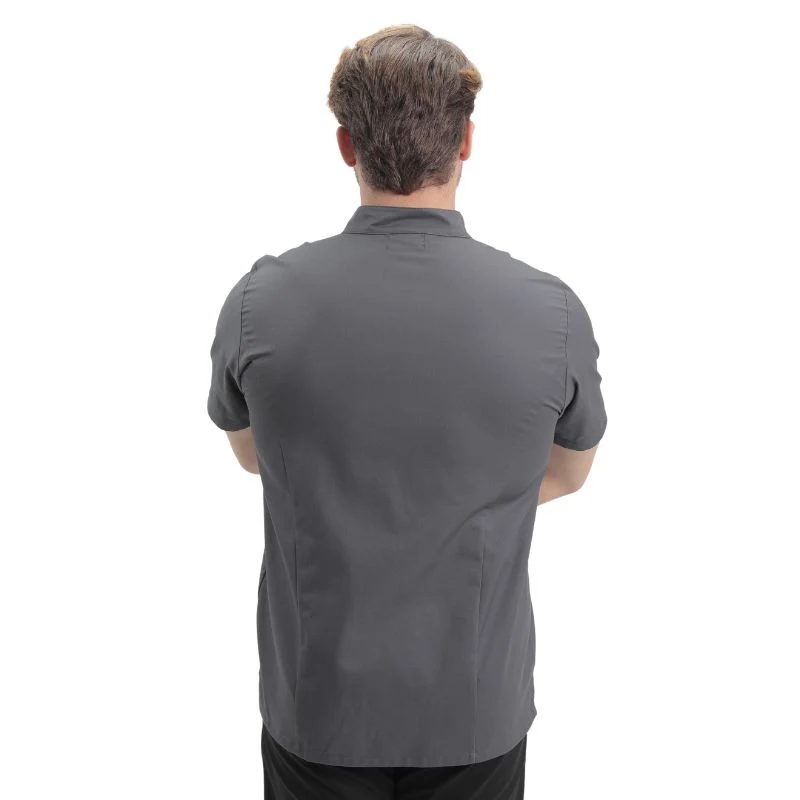Veste de Cuisine Homme Texas Manches Courtes Gris - MANELLI - Image 3