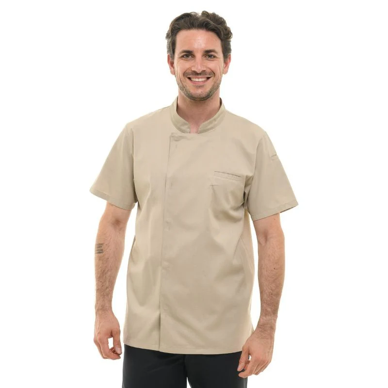 Veste de Cuisine Homme Texas Manches Courtes Gris - MANELLI - Image 4