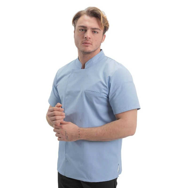 Veste de Cuisine Homme Texas Manches Courtes Marine - MANELLI - Image 8