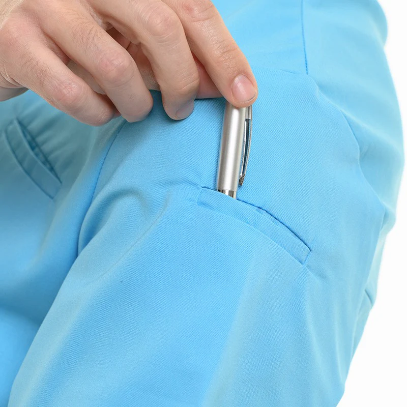 Veste de Cuisine Homme Texas Manches Courtes Turquoise - MANELLI - Image 7