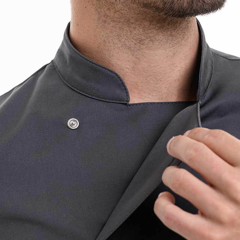 Veste de Cuisine Homme Texas Manches Longues Gris - MANELLI - Image 8