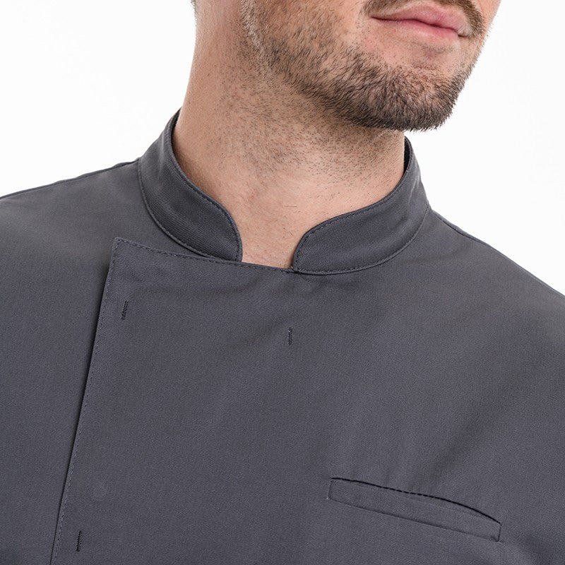 Veste de Cuisine Homme Texas Manches Longues Gris - MANELLI - Image 9