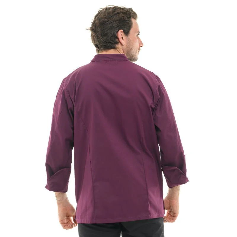 Veste de Cuisine Homme Texas Manches Longues Prune - MANELLI - Image 3