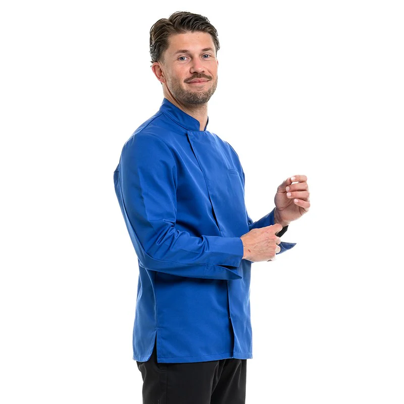 Veste de Cuisine Homme Texas Manches Longues Royal - MANELLI - Image 5