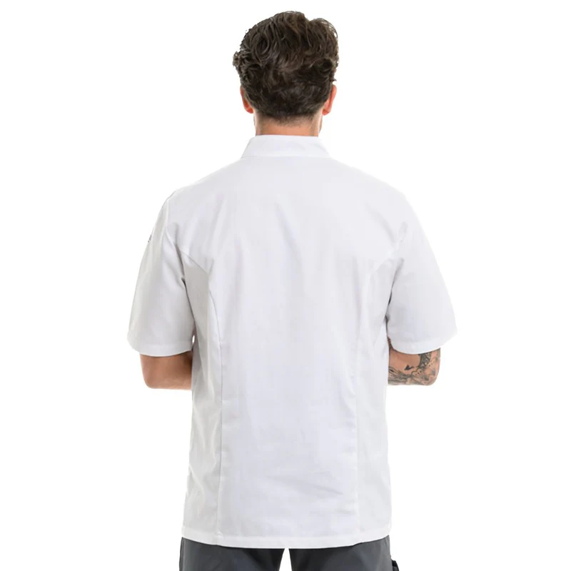 Veste de Cuisine Homme Turnip RSE Manches Courtes Blanc - LAFONT CUISINE - Image 3