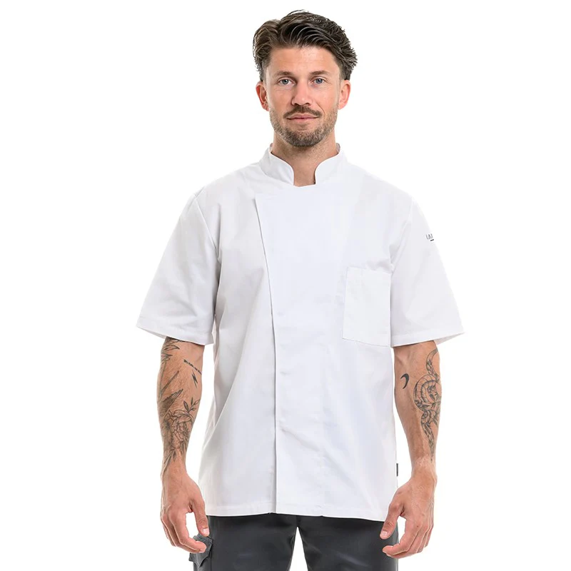 Veste de Cuisine Homme Turnip RSE Manches Courtes Blanc - LAFONT CUISINE - Image 7