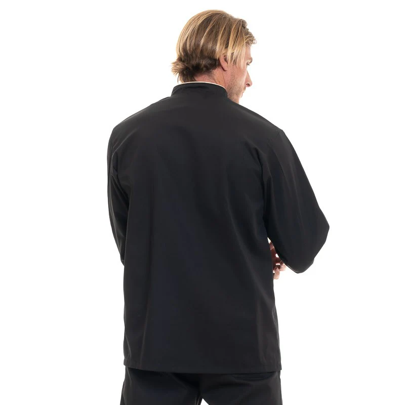 Veste de Cuisine Homme Gold Noir Liseré Or - MANELLI - Image 4