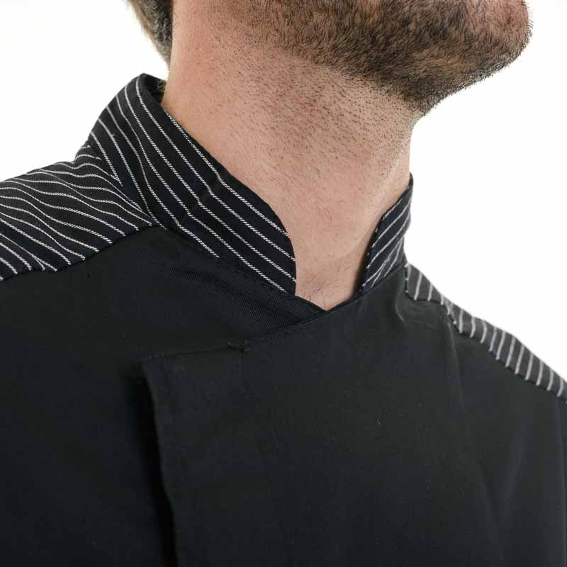 Veste de Cuisine Homme Manches Longues Lux Noir - EGOCHEF - Image 5