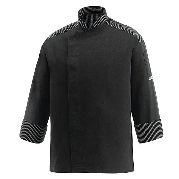Veste de Cuisine Homme Manches Longues Lux Noir - EGOCHEF - Image 6