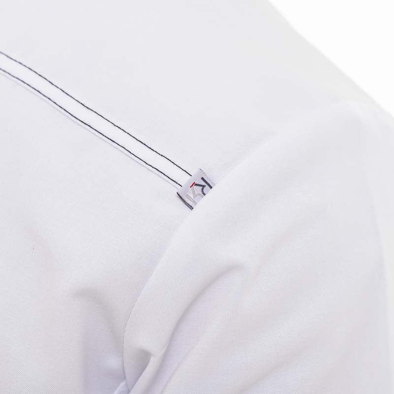 Veste de Cuisine Homme Manches Courtes Abax Blanc et Noir - ROBUR - Image 5