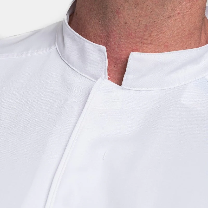 Veste de Cuisine Homme Manches Courtes ABAX Blanc - ROBUR - Image 2