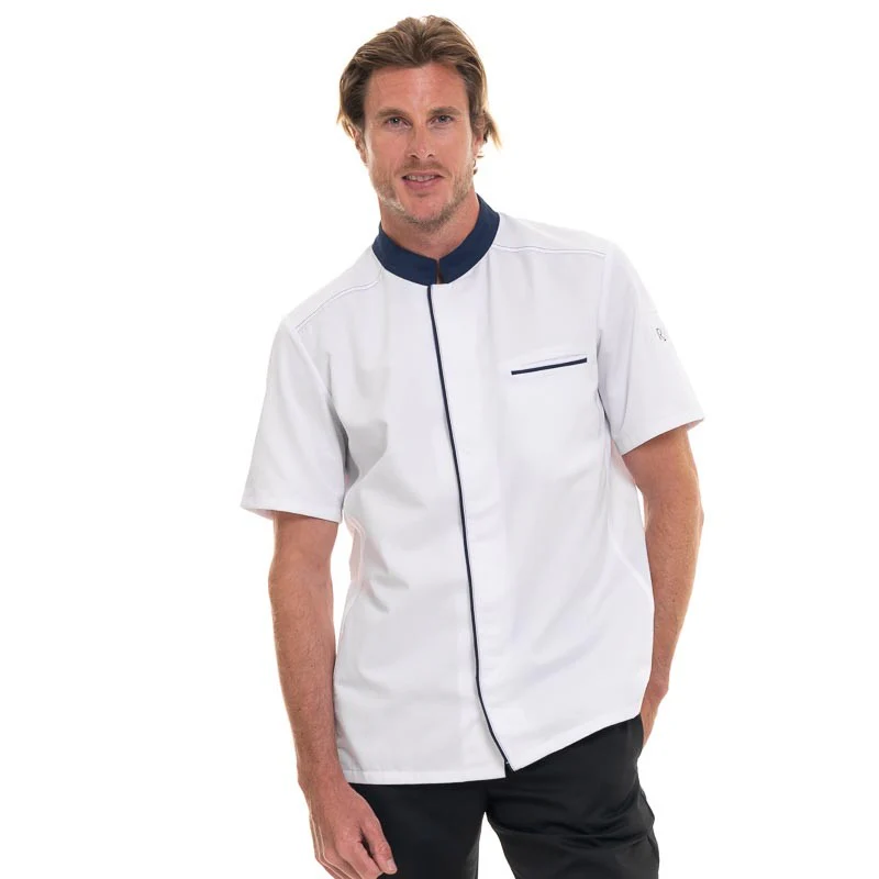 Veste de Cuisine Manches Courtes Abax Marine - ROBUR