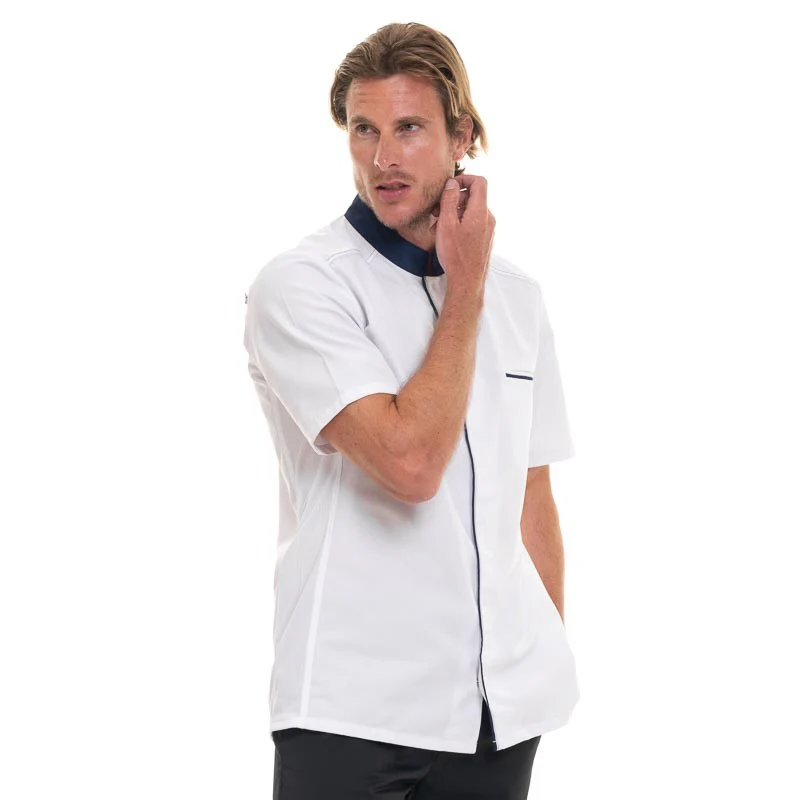 Veste de Cuisine Manches Courtes Abax Marine - ROBUR - Image 2