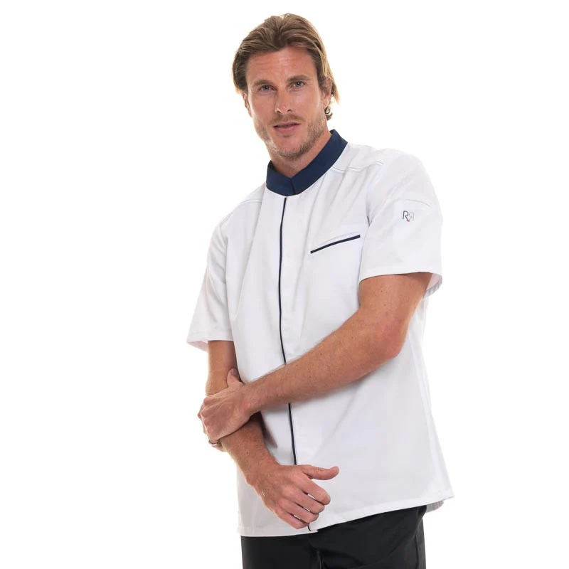 Veste de Cuisine Manches Courtes Abax Marine - ROBUR - Image 3