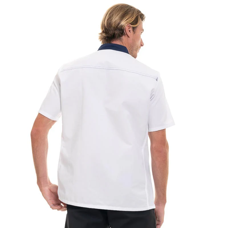 Veste de Cuisine Manches Courtes Abax Marine - ROBUR - Image 4