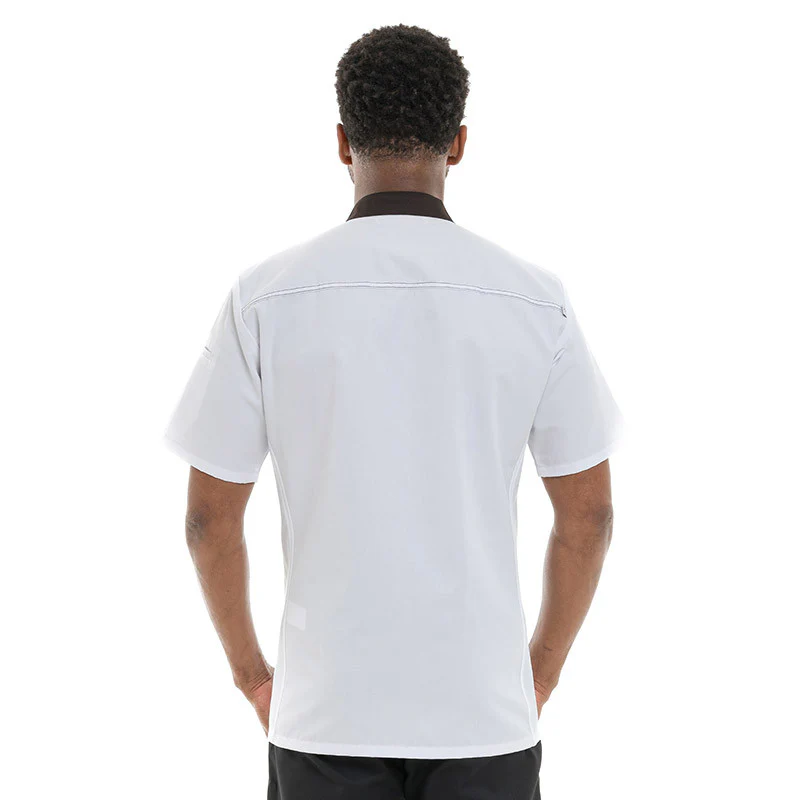 Veste de Cuisine Manches Courtes Abax Moka - ROBUR - Image 3