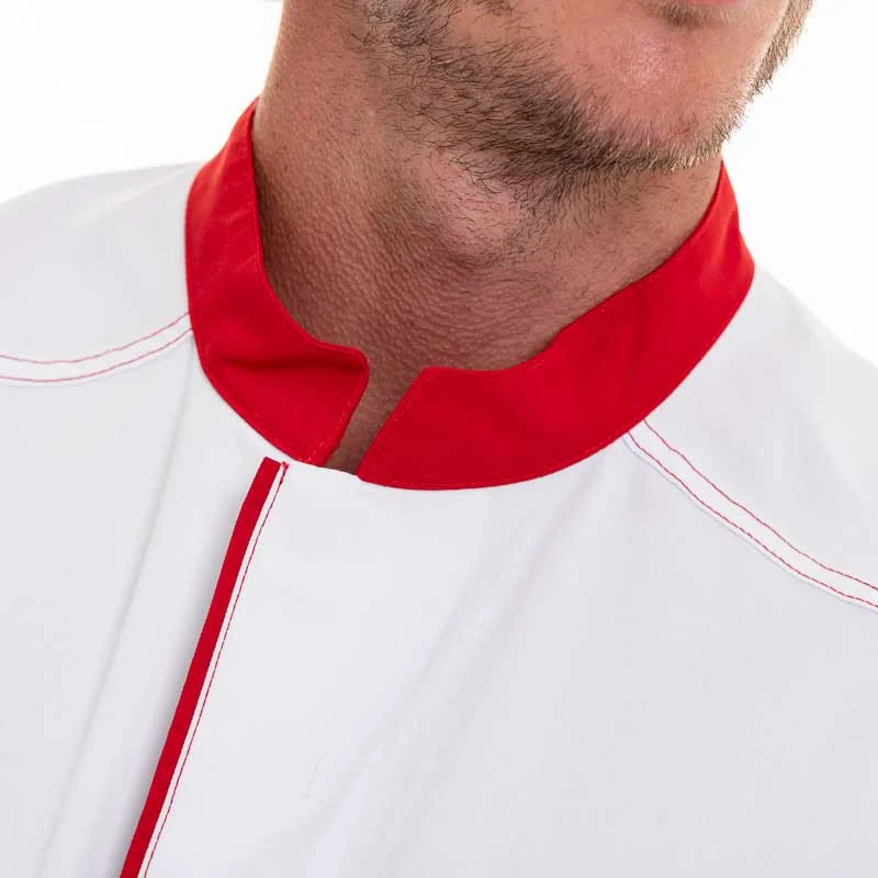 Veste de Cuisine Homme Manches Courtes ABAX Rouge - ROBUR - Image 7