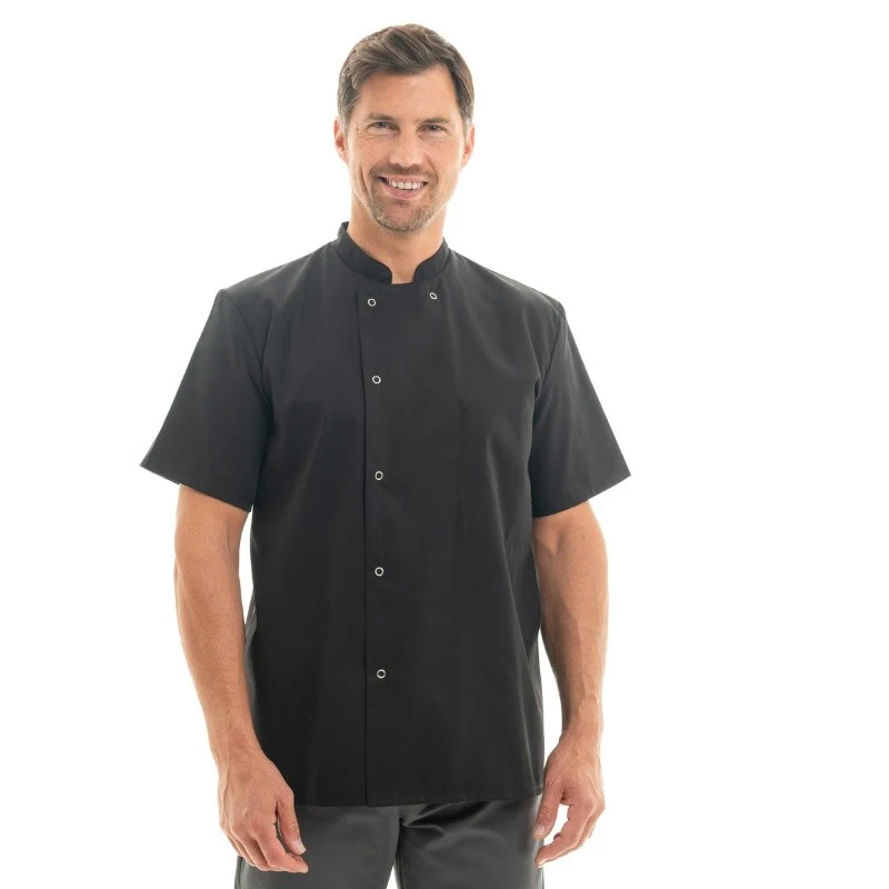 Veste de Cuisine Apprenti Noir Unisexe Marx Manches Courtes - MANELLI