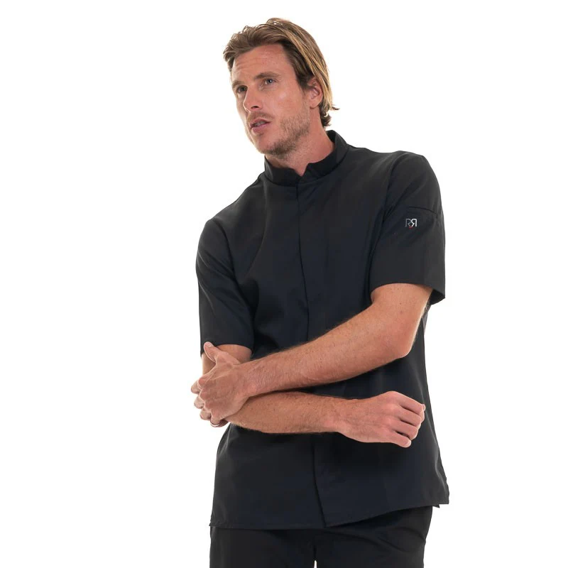 Veste de Cuisine Manches Courtes Balsa Noir - ROBUR - Image 2