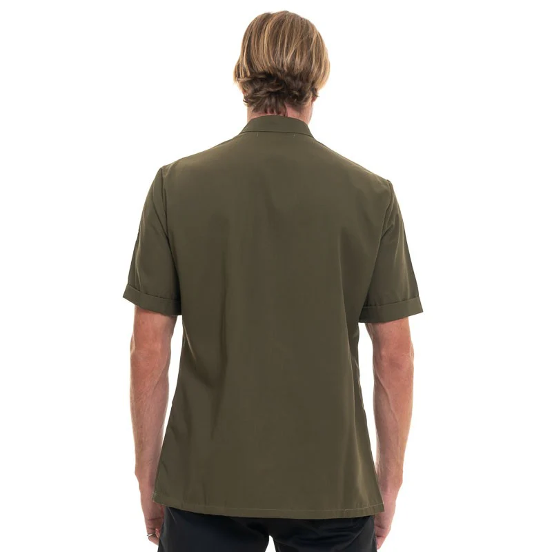 Veste de Cuisine Manches Courtes DUNES Olive/Noir - ROBUR - Image 4