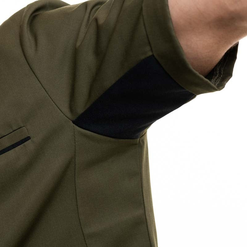 Veste de Cuisine Manches Courtes DUNES Olive/Noir - ROBUR - Image 6