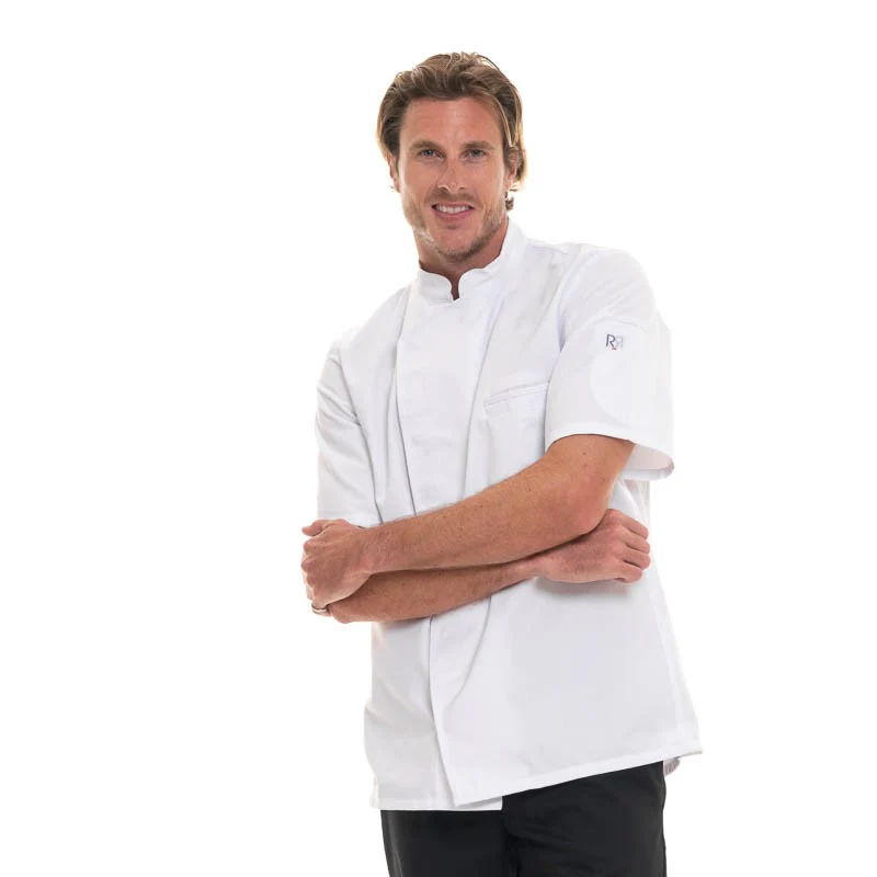 Veste de Cuisine Manches Courtes ENERGY Blanc - ROBUR - Image 3