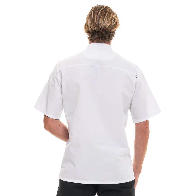 Veste de Cuisine Manches Courtes ENERGY Blanc - ROBUR - Image 4
