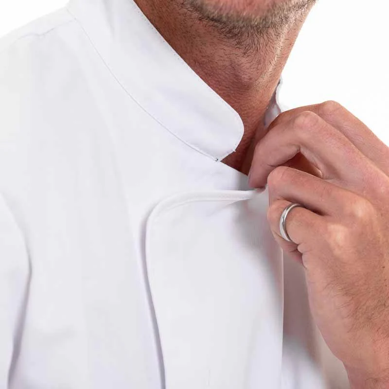 Veste de Cuisine Manches Courtes ENERGY Blanc - ROBUR - Image 8