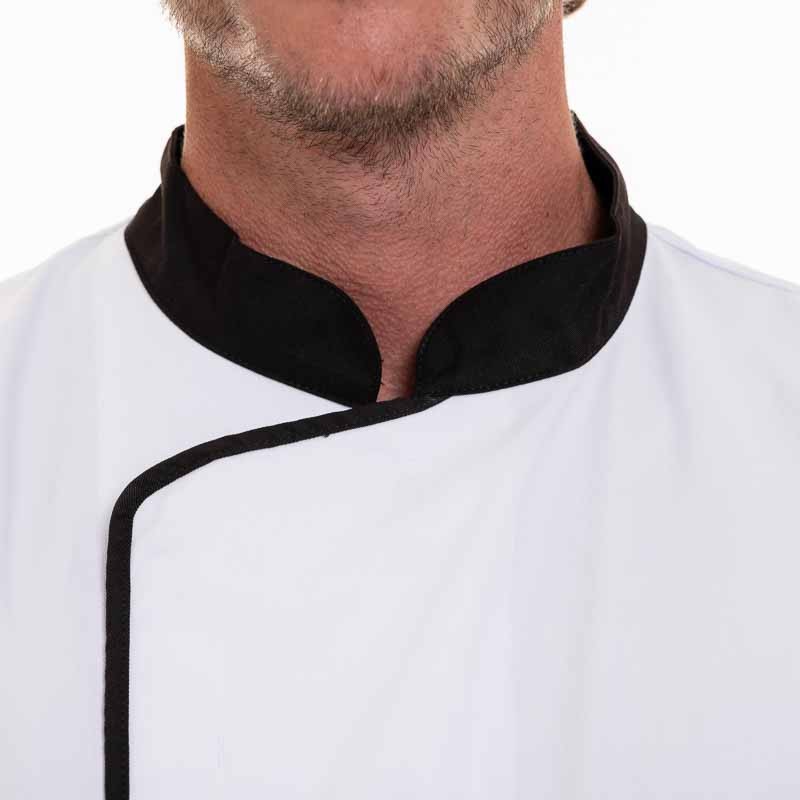 Veste de Cuisine Homme Manches Courtes Blanc Moka Energy - ROBUR - Image 6