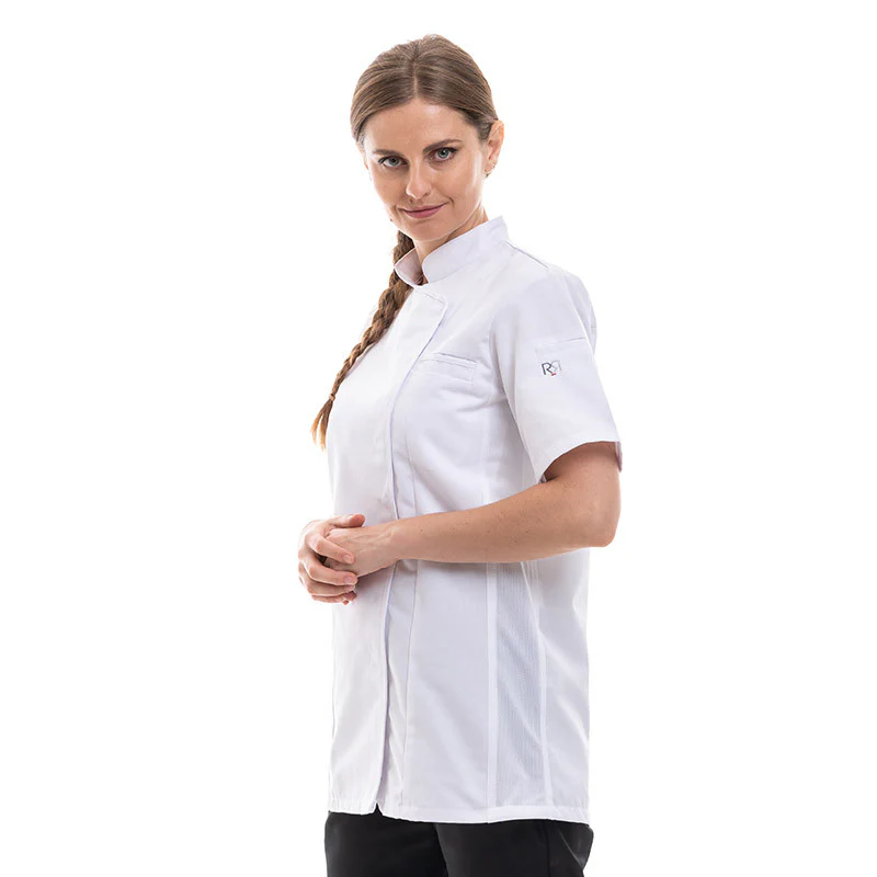 Veste de Cuisine Femme Manches Courtes EXPRESSION Blanc - ROBUR - Image 3