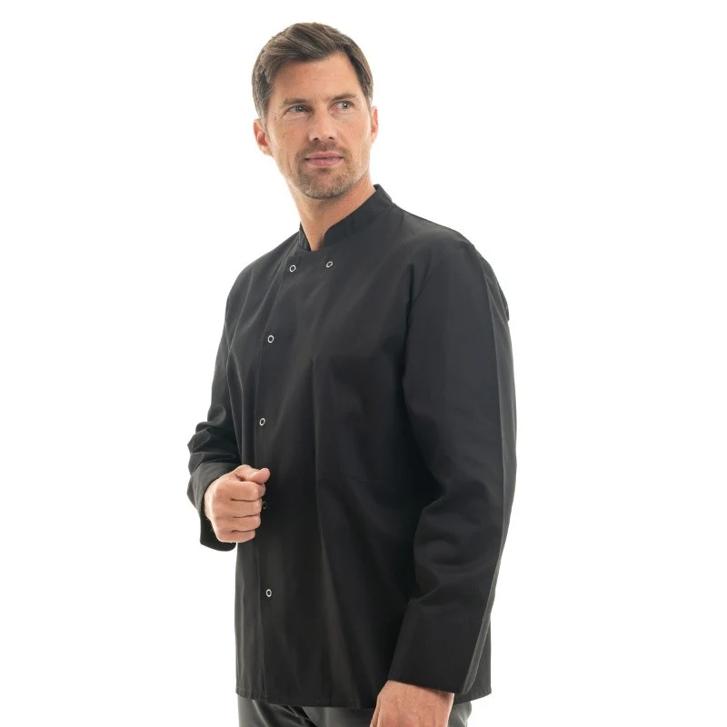 Veste de Cuisine Homme Marx Manches Longues Apprenti Noir - MANELLI - Image 3