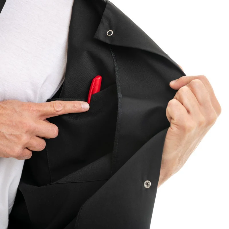 Veste de Cuisine Homme Marx Manches Longues Apprenti Noir - MANELLI - Image 7