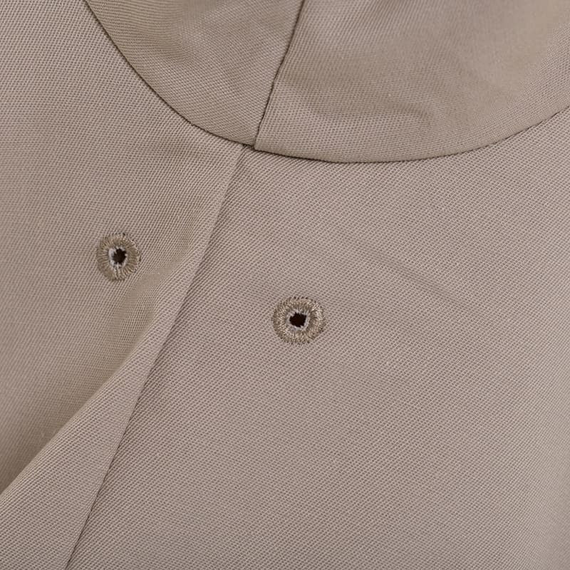 Veste de Cuisine Beige Liseré Long Marron - MANELLI - Image 10