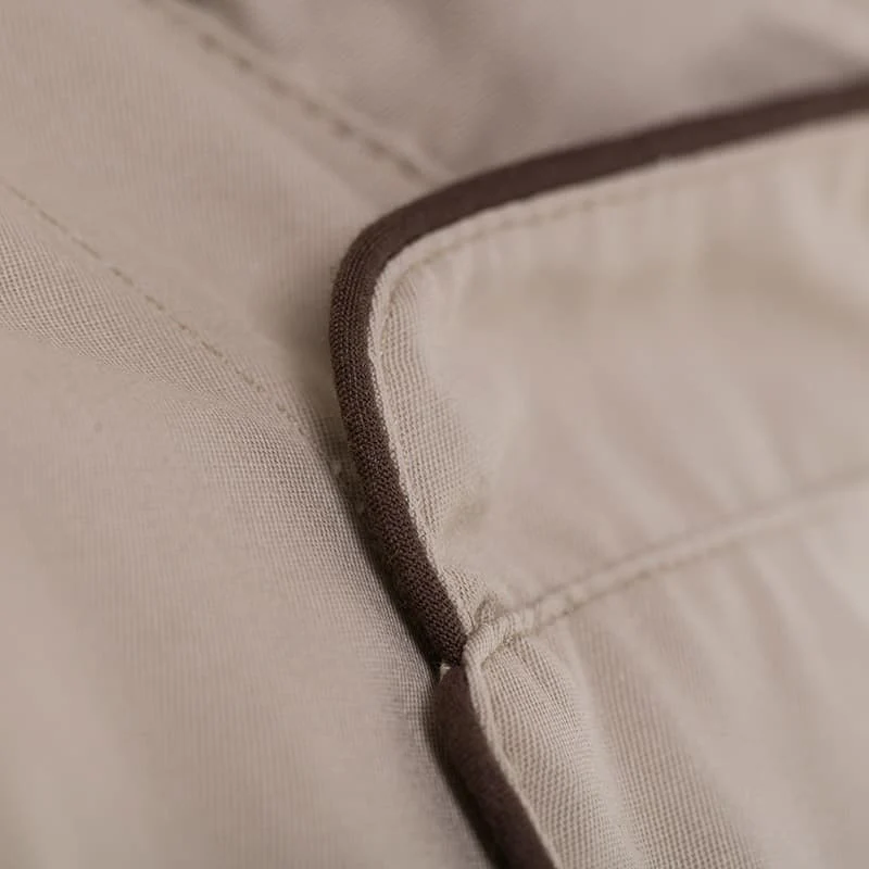 Veste de Cuisine Beige Liseré Long Marron - MANELLI - Image 9