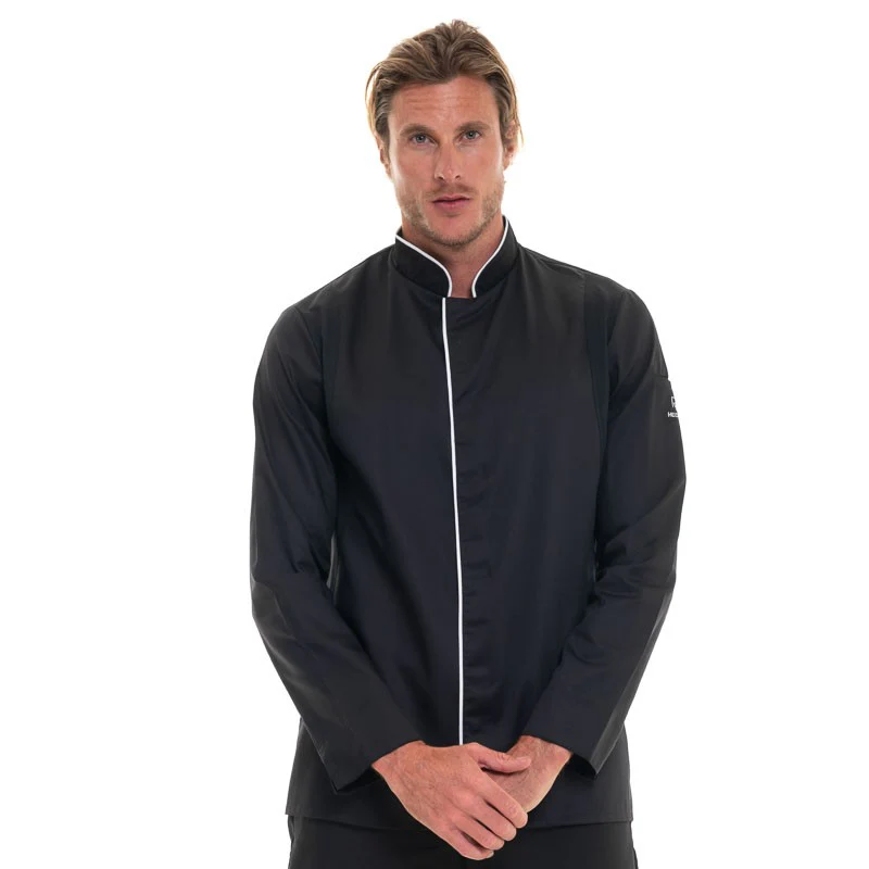 Veste de Cuisine Manches Longues ERIC Noir - ROBUR