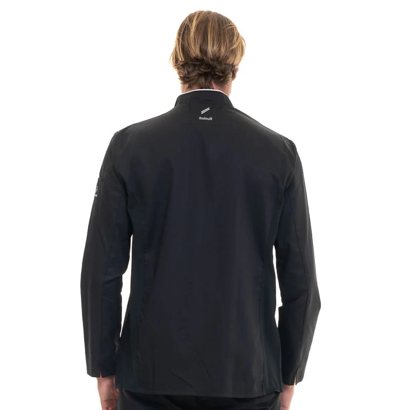 Veste de Cuisine Manches Longues ERIC Noir - ROBUR - Image 3