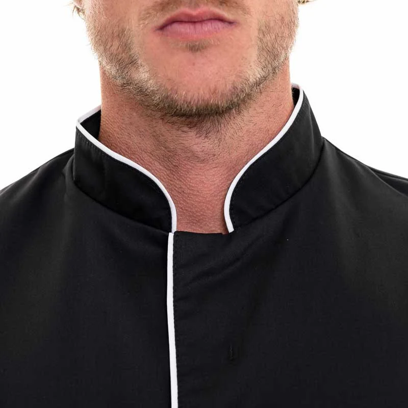 Veste de Cuisine Manches Longues ERIC Noir - ROBUR - Image 5