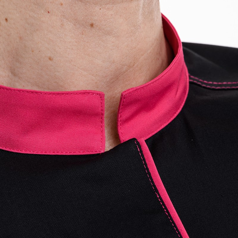 Veste de Cuisine Manches Longues Femme Elbax Noir/Fuschia - ROBUR - Image 6