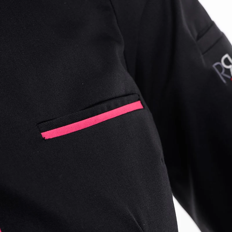 Veste de Cuisine Manches Longues Femme Elbax Noir/Fuschia - ROBUR - Image 8
