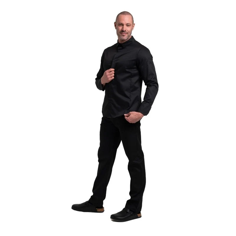 Veste de Cuisine Homme Manches Longues FIGARI Noir - ROBUR - Image 3