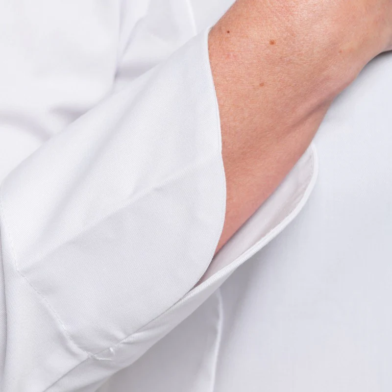Veste de Cuisine Femme Manches Longues Blanc Flores - ROBUR - Image 11