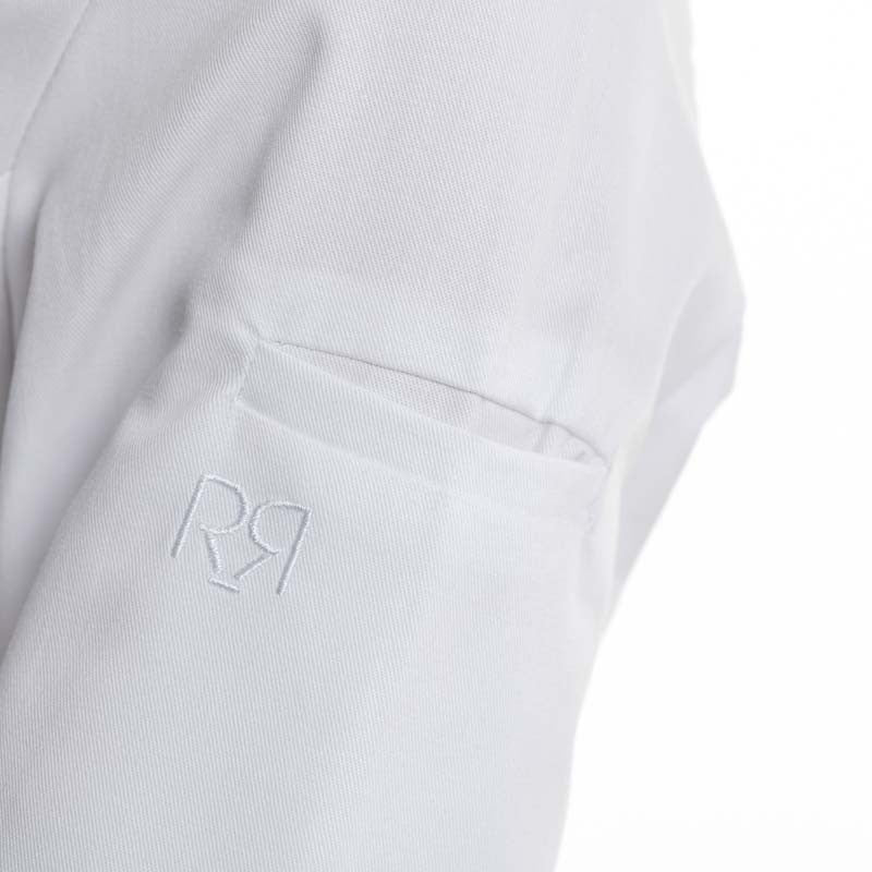 Veste de Cuisine Femme Manches Longues Blanc Flores - ROBUR - Image 5