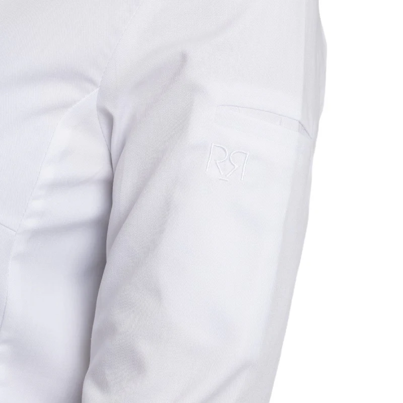 Veste de Cuisine Femme Manches Longues Blanc Flores - ROBUR - Image 9