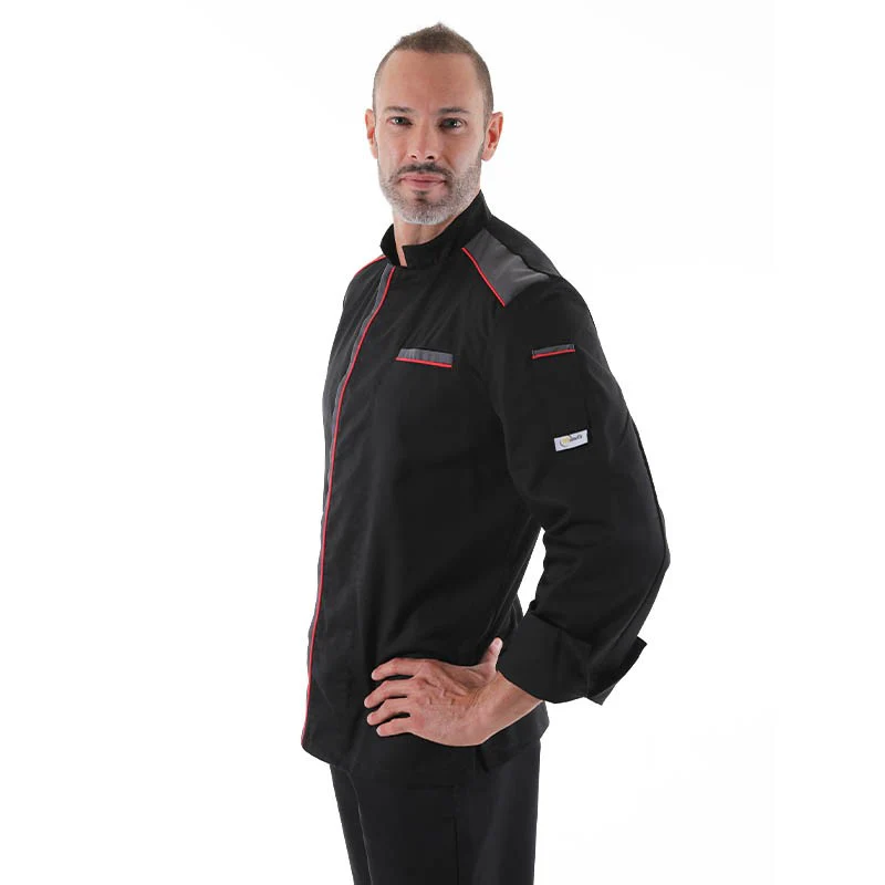 Veste de Cuisine Manches Longues Fusion Homme - MANELLI - Image 3